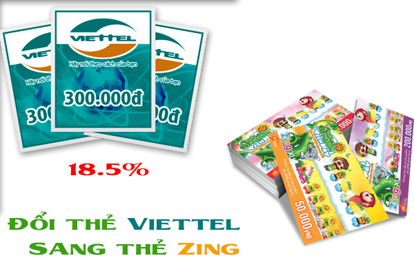Đổi thẻ Viettel sang Zing mới nhất trên Doithe66.com