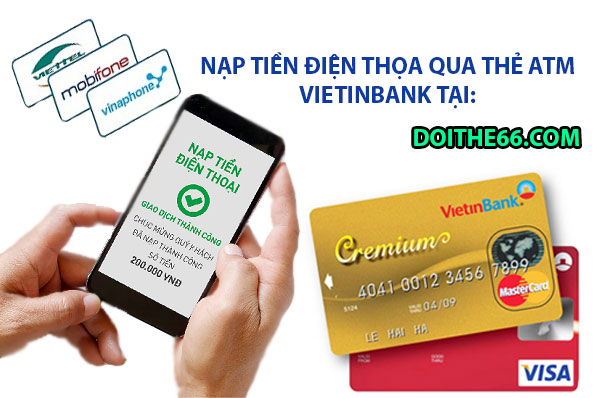 nạp tiền điện thoại qua thẻ atm vietinbank